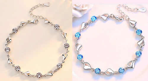 Armband armkette herz zirkonia - herz,