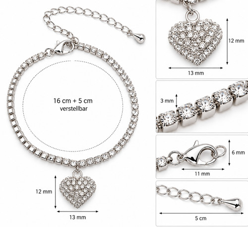Damen armband herz - damen,