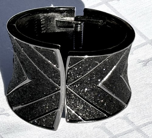 Armreif schwarz glitzernd - armreif,