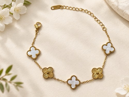 Blumenarmband kleeblatt - blumenarmband,