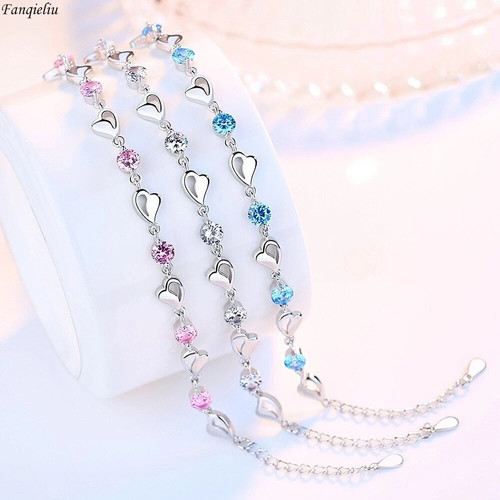 Damen armband herz - herz, 925