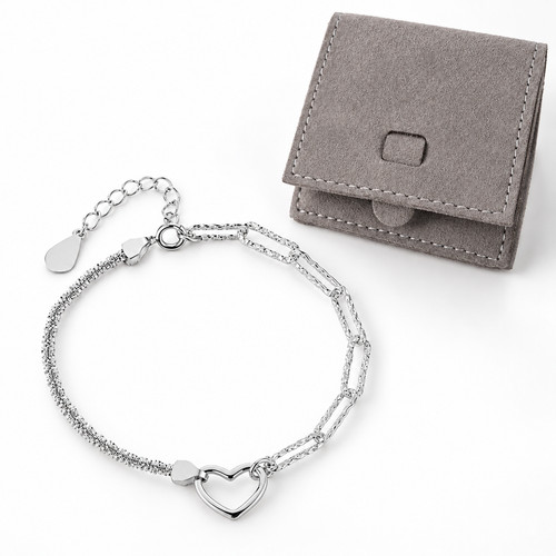 Damen armband herz silber - 💖,