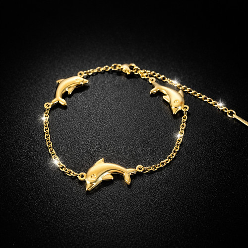 Damen armband gold edelstahl - gold,