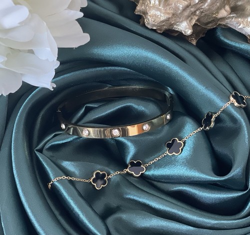 Edelstahl armband set - edelstahl,