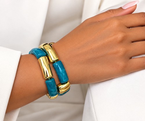 Gantes türkis gold armband - gantes,
