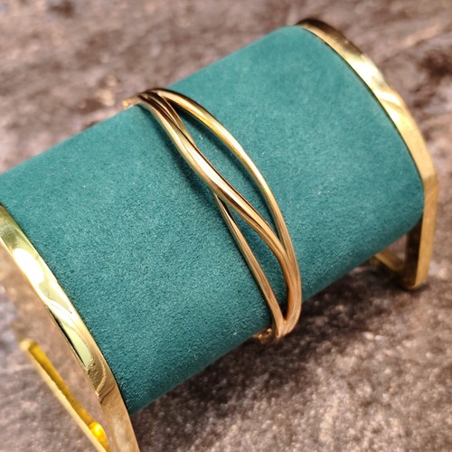 Edelstahl armreif damen gold - edelstahl,